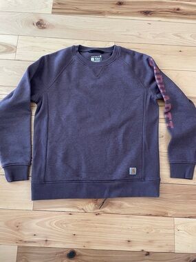 Carhartt Kids Sweatshirt Heathered Purple Sleeve Graphic Sleeve Youth 12-14